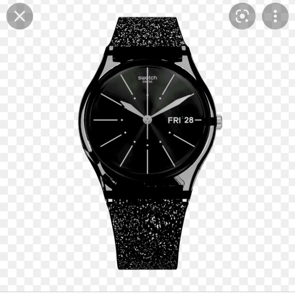 Black glitter Swatch